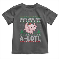 Funny Christmas Axolotl Toddler T Shirt I Love Christmas A Lotl Xmas Salamander - Wonder Print Shop