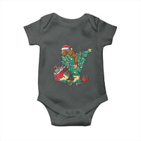Funny Santa Bigfoot Christmas Tree Baby Onesie