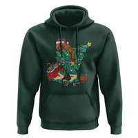 Funny Santa Bigfoot Christmas Tree Hoodie