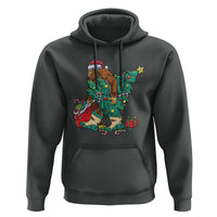 Funny Santa Bigfoot Christmas Tree Hoodie