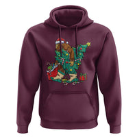 Funny Santa Bigfoot Christmas Tree Hoodie
