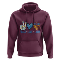 Hanukkah Hoodie Peace Love Light Chanukah Jewish David Star