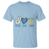 Hanukkah T Shirt Peace Love Light Chanukah Jewish David Star - Wonder Print Shop