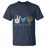 Hanukkah T Shirt Peace Love Light Chanukah Jewish David Star - Wonder Print Shop