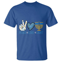 Hanukkah T Shirt Peace Love Light Chanukah Jewish David Star - Wonder Print Shop