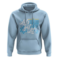 Funny Hanukkah Hoodie Let's Get Lit Menorah David Star