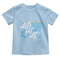 Funny Hanukkah Toddler T Shirt Let's Get Lit Menorah David Star