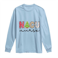 Funny NICU Labor Delivery Nurse Christmas Christmas Tree Long Sleeve Shirt