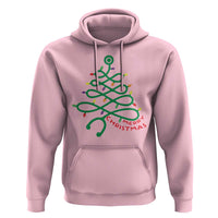 Funny Merry Christmas Nurse Hoodie Stethoscope Xmas Tree