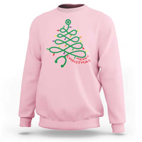 Funny Merry Christmas Nurse Sweatshirt Stethoscope Xmas Tree - Wonder Print Shop