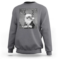 Funny Christmas Santa Grumpy Cat Sweatshirt - Wonder Print Shop