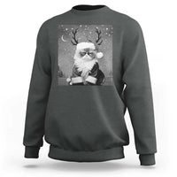 Funny Christmas Santa Grumpy Cat Sweatshirt - Wonder Print Shop