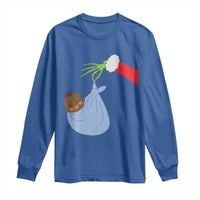 Funny NICU Labor Delivery Nurse Christmas Santa Black Baby Long Sleeve Shirt