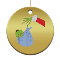 Funny NICU Labor Delivery Nurse Xmas Santa Green Baby Christmas Ornament - Wonder Print Shop