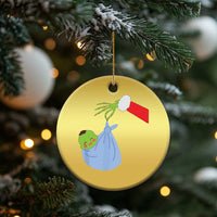 Funny NICU Labor Delivery Nurse Xmas Santa Green Baby Christmas Ornament - Wonder Print Shop