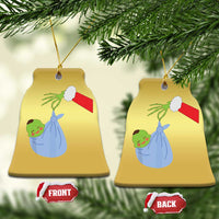 Funny NICU Labor Delivery Nurse Xmas Santa Green Baby Christmas Ornament - Wonder Print Shop