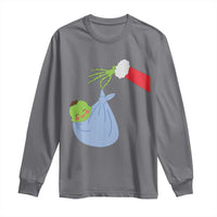 Funny NICU Labor Delivery Nurse Christmas Santa Green Baby Long Sleeve Shirt