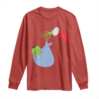 Funny NICU Labor Delivery Nurse Christmas Santa Green Baby Long Sleeve Shirt