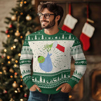 Funny NICU Labor Delivery Nurse Xmas Santa Green Baby Ugly Christmas Sweater - Wonder Print Shop