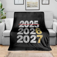 Funny 67 New Year Throw Blanket Happy New Year 2026 2027 Six Seven Meme Faux Glitter Effect Printed - Wonder Print Shop
