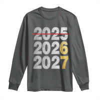Funny 67 New Year Long Sleeve Shirt Happy New Year 2026 2027 Six Seven Meme Faux Glitter Effect Printed - Wonder Print Shop