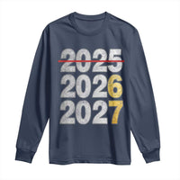 Funny 67 New Year Long Sleeve Shirt Happy New Year 2026 2027 Six Seven Meme Faux Glitter Effect Printed - Wonder Print Shop