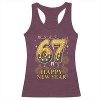 Funny 67 New Years Eve Racerback Tank Top Countdown New Year Party 2026 Six Seven Meme - Wonder Print Shop