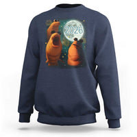 Funny Marcus The Worm New Year Sweatshirt Happy New Year 2026 Moon NYE Party - Wonder Print Shop