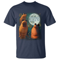 Funny Marcus The Worm New Year T Shirt Happy New Year 2026 Moon NYE Party - Wonder Print Shop