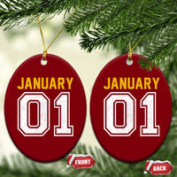 Funny January 01 New Years Eve Party Ceramic Ornament - Wonder Print Shop