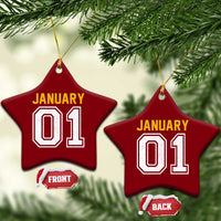 Funny January 01 New Years Eve Party Ceramic Ornament - Wonder Print Shop