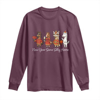 Funny Chinese New Year 2026 Long Sleeve Shirt New Year Same Silly Horse - Wonder Print Shop