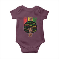 Proud Black African American Baby Onesie God Says I Am Black History Month Afro Girl