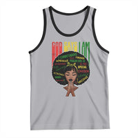 Proud Black African American Tank Top God Says I Am Black History Month Afro Girl