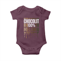 Funny Chocolit 100% Baby Onesie African American Melanin Black Pride