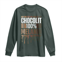 Funny Chocolit 100% Long Sleeve Shirt African American Melanin Black Pride
