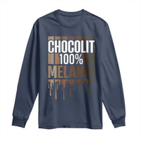 Funny Chocolit 100% Long Sleeve Shirt African American Melanin Black Pride