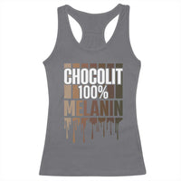 Funny Chocolit 100% Racerback Tank Top African American Melanin Black Pride