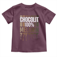 Funny Chocolit 100% Toddler T Shirt African American Melanin Black Pride