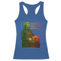 Frederick Douglass Racerback Tank Top It Is Easier To Build Strong Children Than To Repair Broken Men