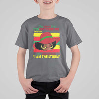 Proud Black African American T Shirt For Kid They Whispered To Her You Can't Withstand The Storm Black History Month