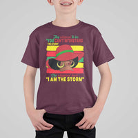 Proud Black African American T Shirt For Kid They Whispered To Her You Can't Withstand The Storm Black History Month