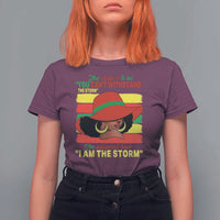 Proud Black African American T Shirt For Women They Whispered To Her You Can't Withstand The Storm Black History Month
