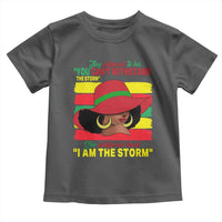 Proud Black African American Toddler T Shirt They Whispered To Her You Can't Withstand The Storm Black History Month