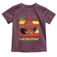 Proud Black African American Toddler T Shirt They Whispered To Her You Can't Withstand The Storm Black History Month