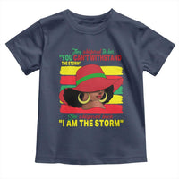 Proud Black African American Toddler T Shirt They Whispered To Her You Can't Withstand The Storm Black History Month