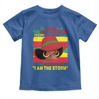 Proud Black African American Toddler T Shirt They Whispered To Her You Can't Withstand The Storm Black History Month