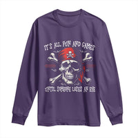 Funny Pirate Long Sleeve Shirt Its All Fun And Games Until Someone Loses An Eye - Wonder Print Shop