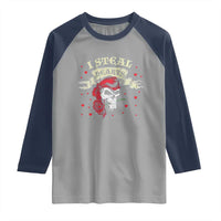 Funny Valentine's Day Pirate Raglan Shirt I Steal Hearts Rose