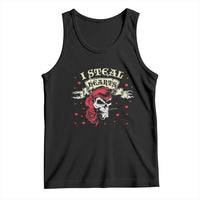 Funny Valentine's Day Pirate Tank Top I Steal Hearts Rose